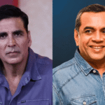 Akshay Kumar and Paresh Rawal facing off with the bold caption “Hera Pheri 3 casting controversy”